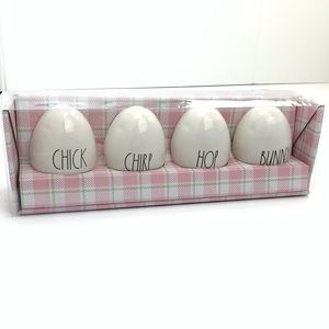 NEW Rae Dunn Artisan Collection Set of 4 Easter Eggs Decor